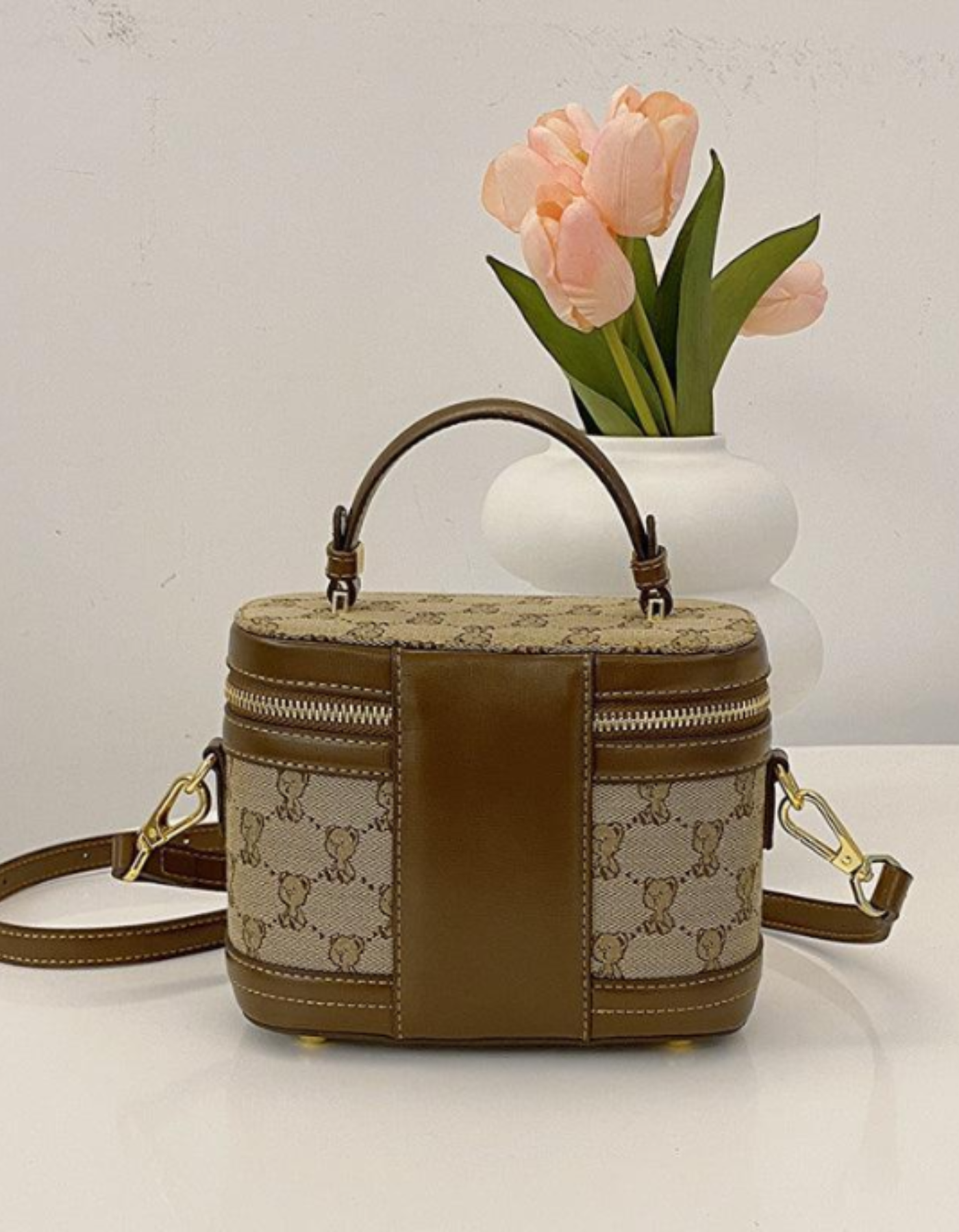 Maronette – Embellished bunny charm – Crossbody handbag