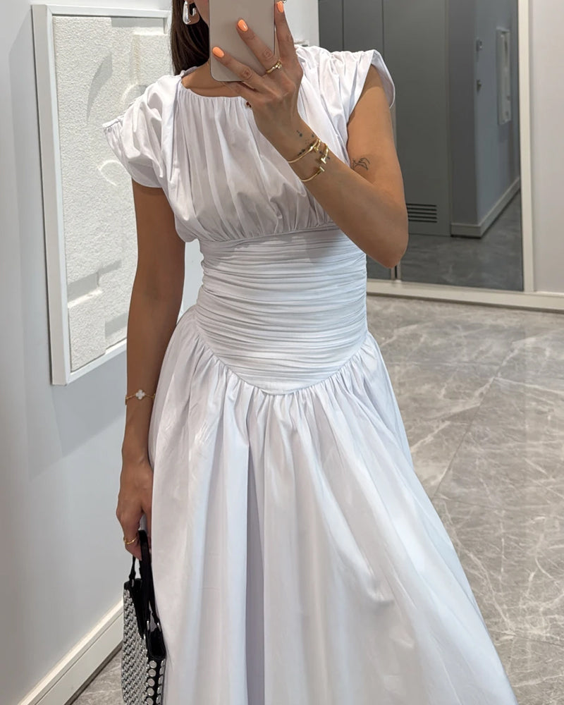 Mariella – Ruched waist – Midi dress