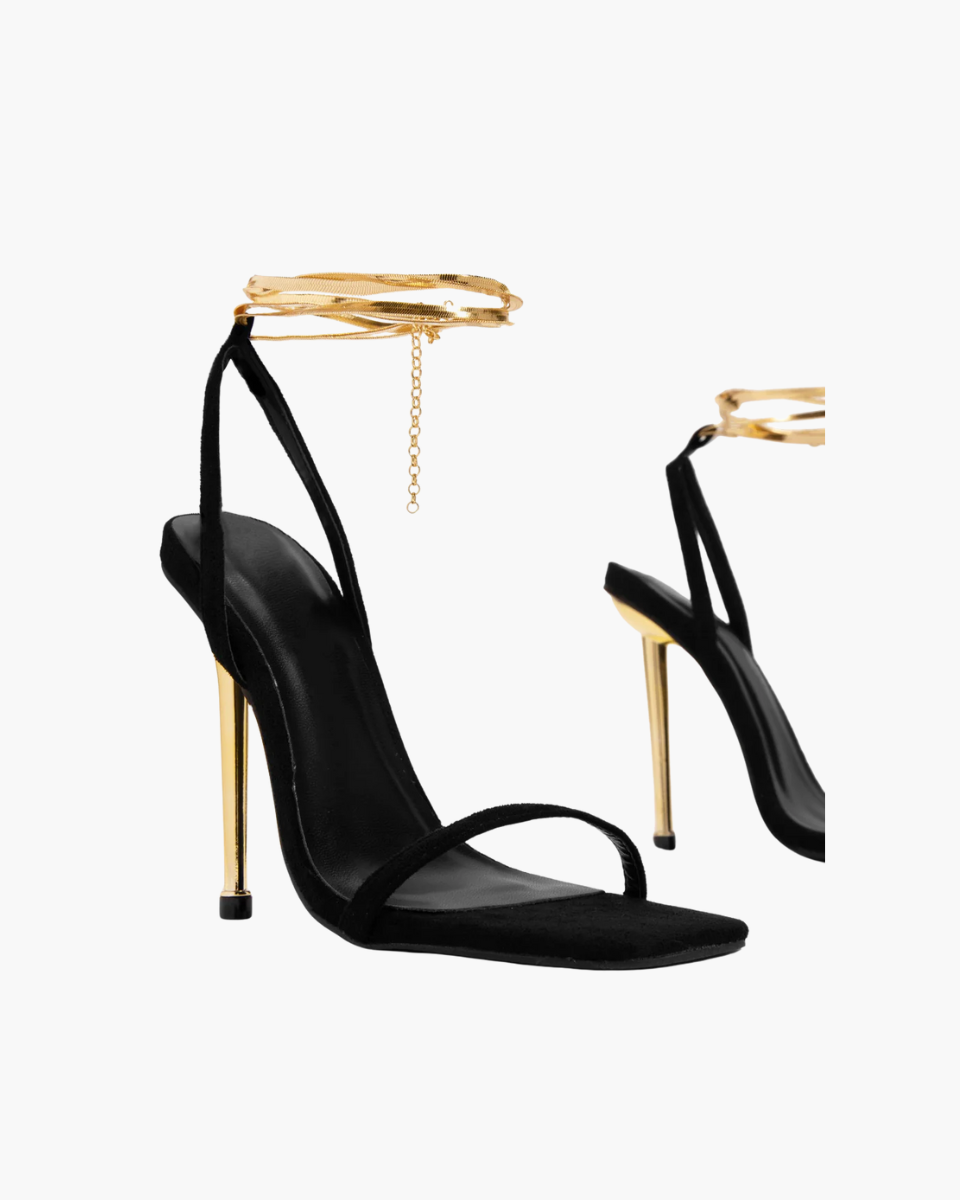 Adrienne – Gold-tone hardware – Ankle chain stiletto heels-10174760943943-Ivory Ombre