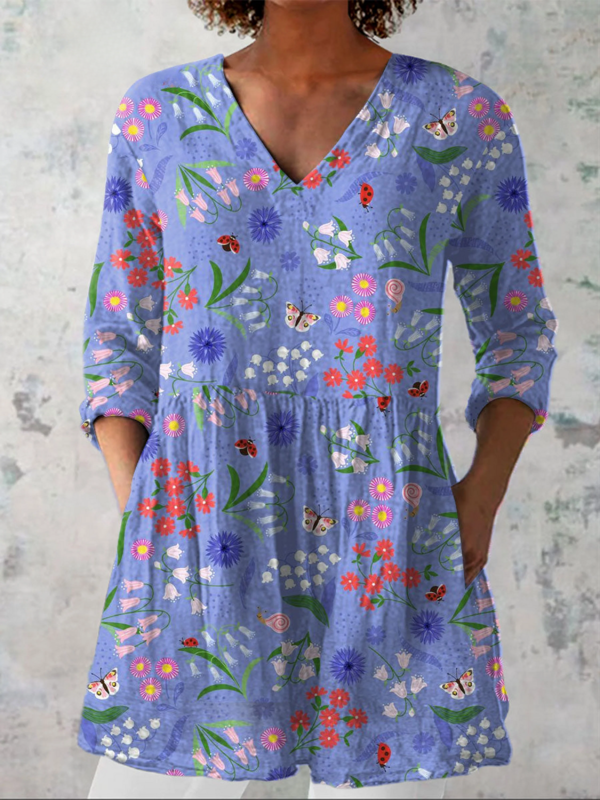 Aileen - Long V-Neck Shirt