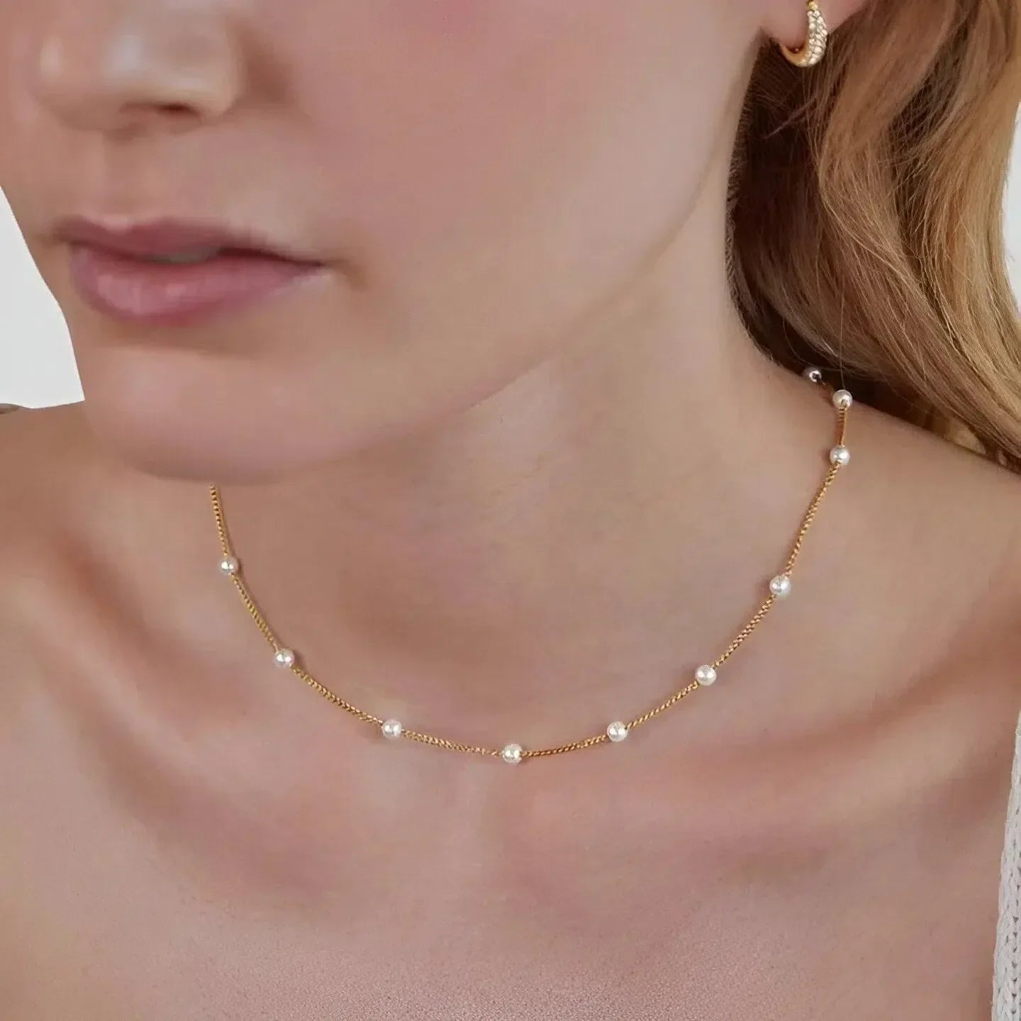 Albirea – Simulated pearls – Necklace-10173355196743-Ivory Ombre