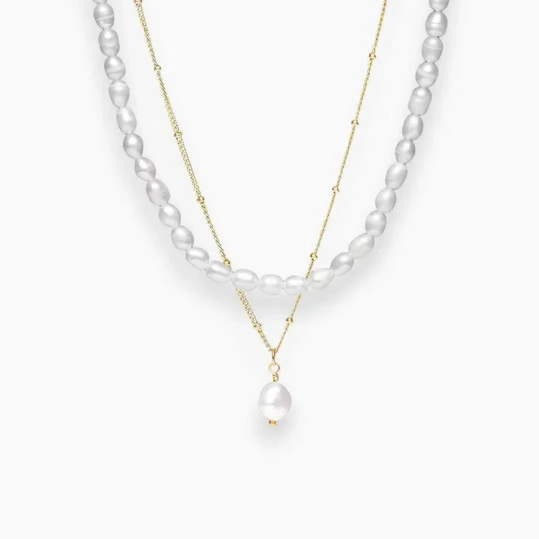 Alohani – Freshwater pearls – Necklace duo-10173354737991-Ivory Ombre