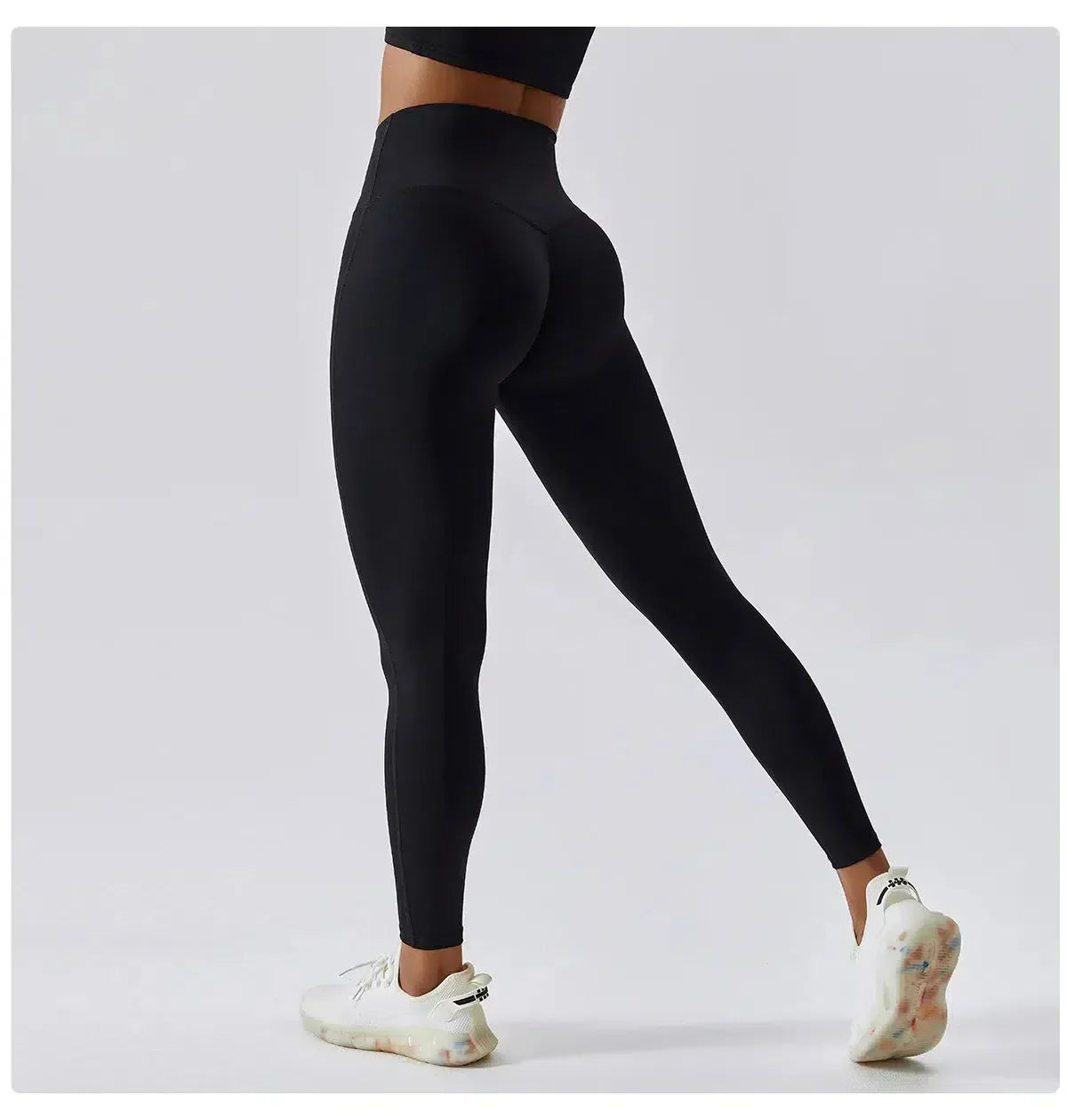Ambra – High-stretch fabric – Push-up workout leggings-10174786601287-Ivory Ombre