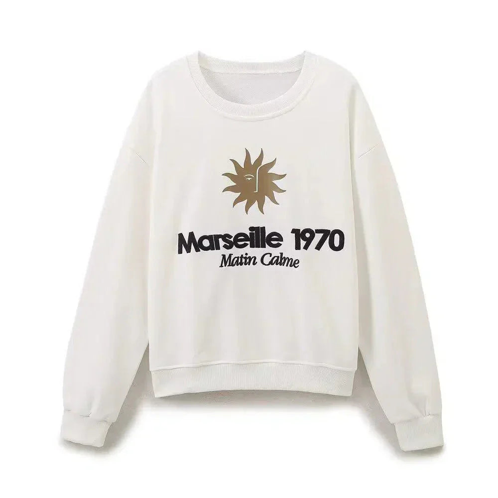 Antoinette – Crew neck sweatshirt – Wide pants – Marseille lounge set-10174845387079-Ivory Ombre