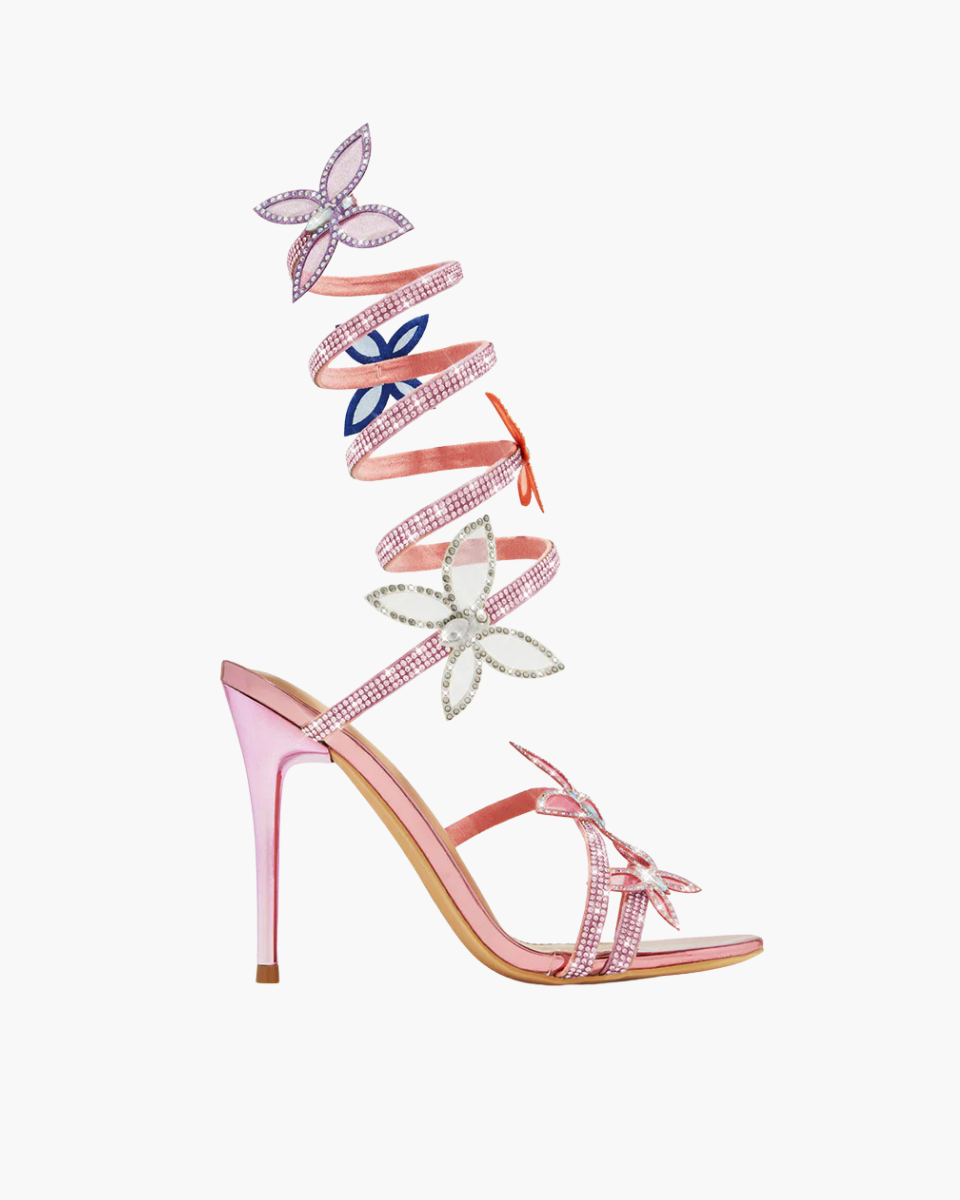Apolline – Embellished design – Butterfly rhinestone heels-10174761533767-Ivory Ombre