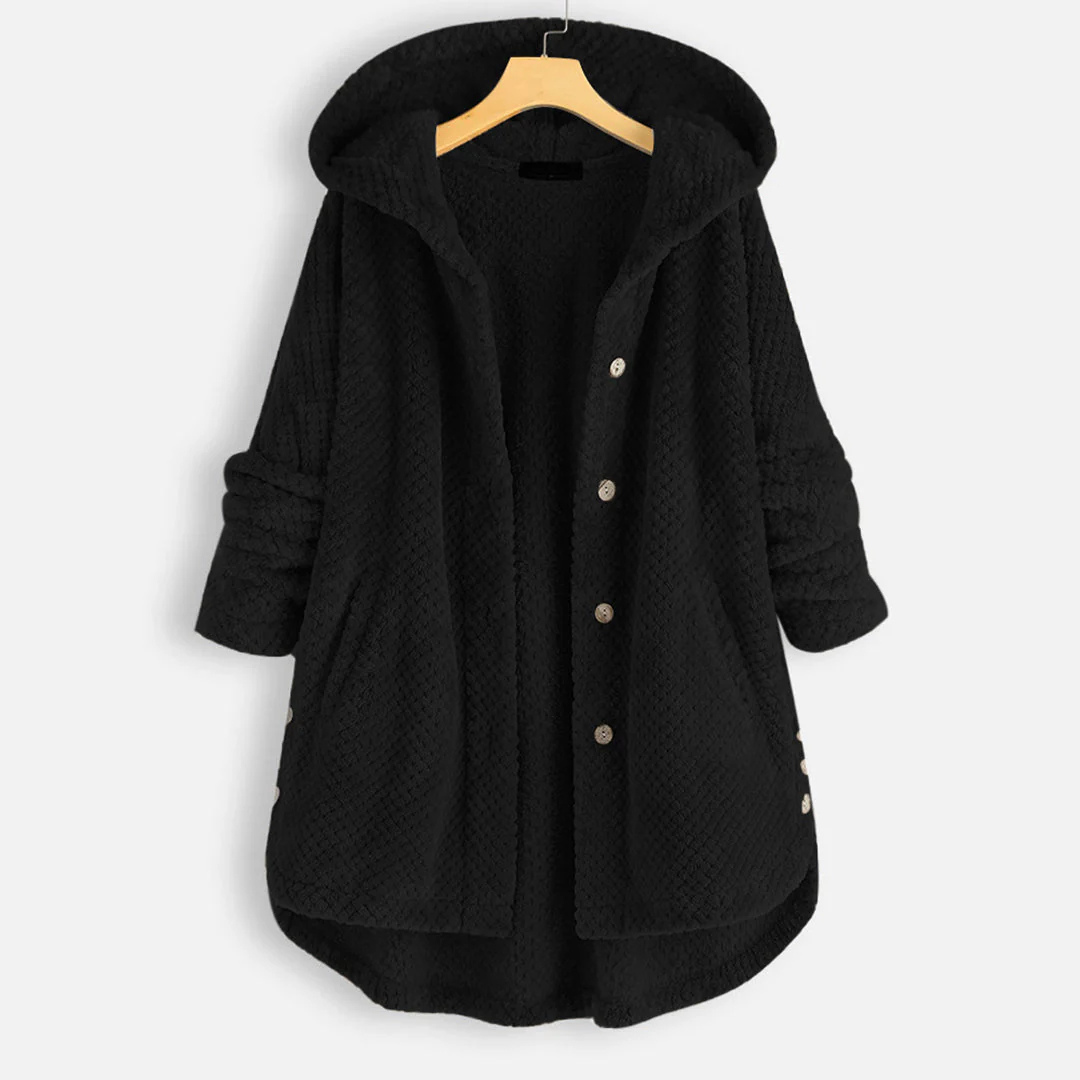 Aubree -  Button Down Hooded Jacket