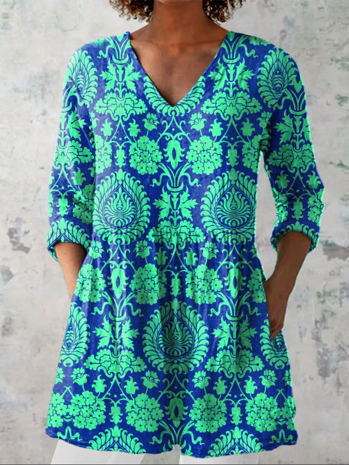 Beatrix - Long V-Neck Shirt