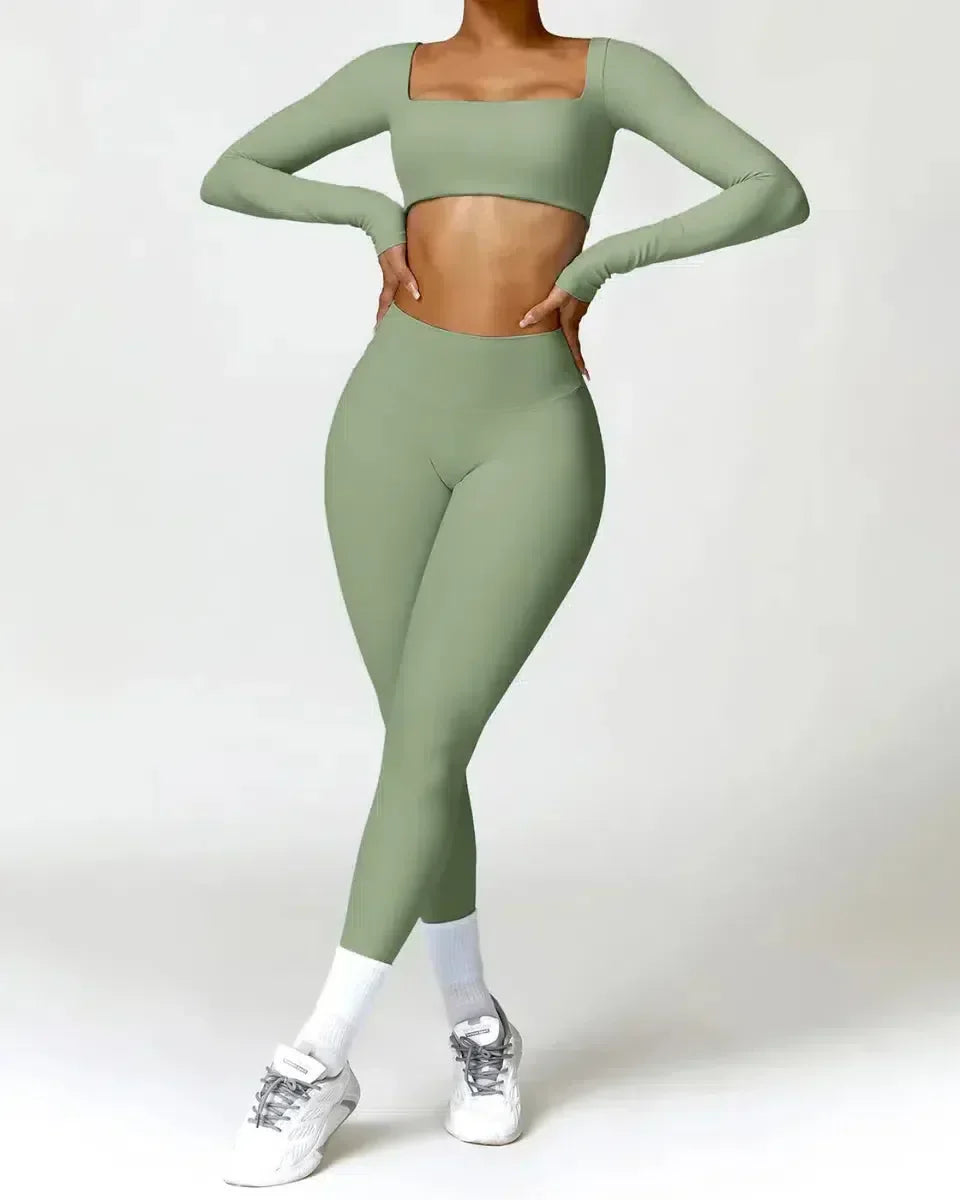 Brunella – Pastel hues – Quick-dry workout set-10174861181255-Ivory Ombre