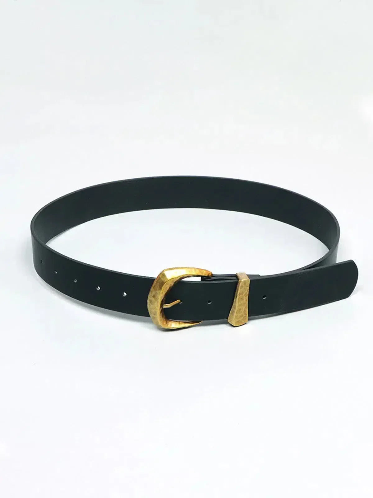 Calista – Sleek black finish – Faux leather belt-10174651990343-Ivory Ombre