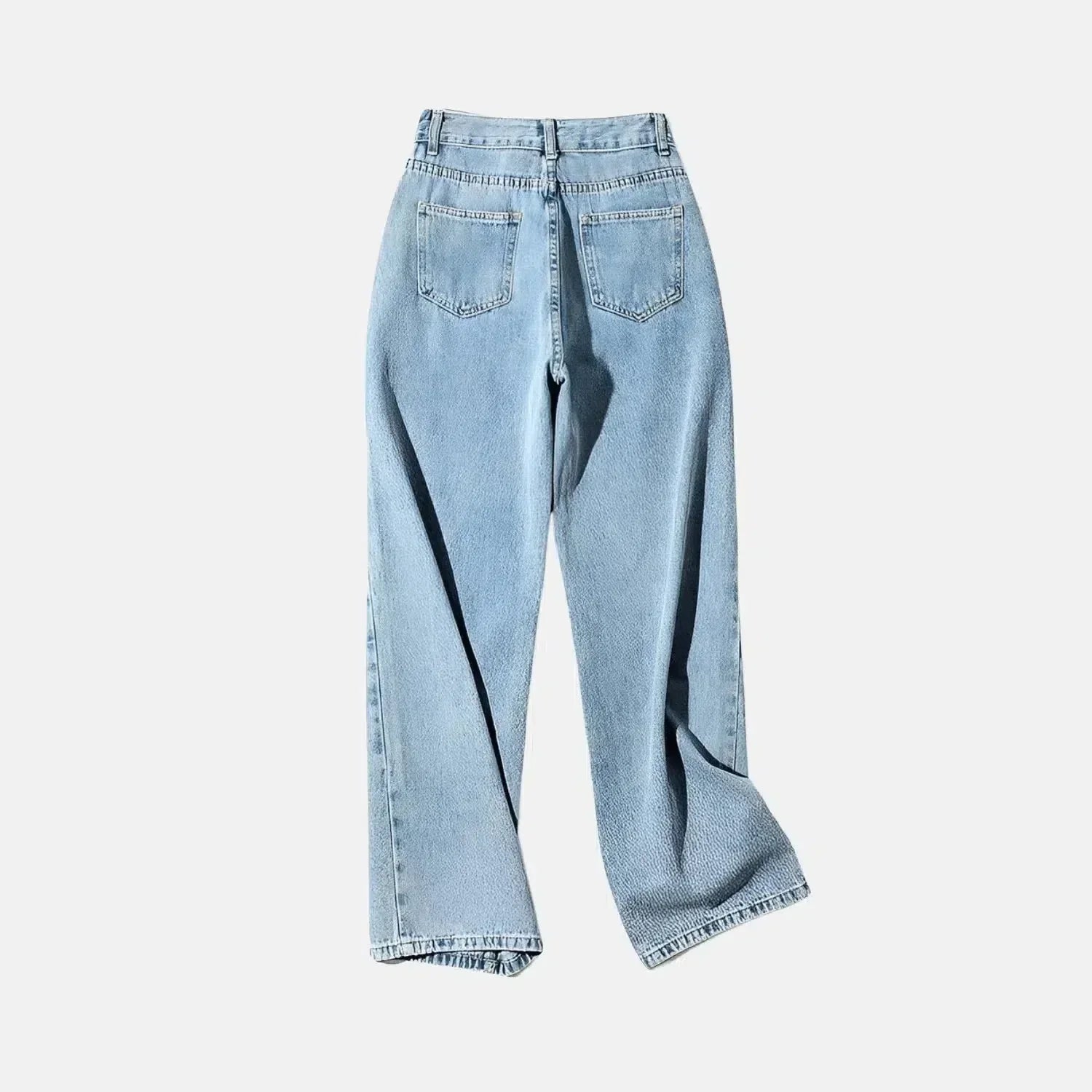 Casila – Asymmetrical closure – Straight-leg jeans-10174843420999-Ivory Ombre