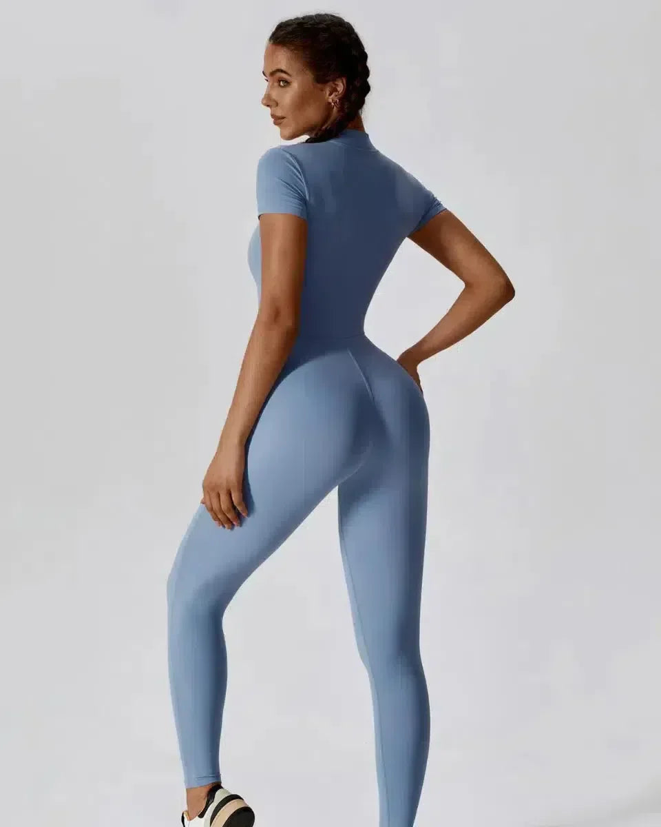Chiarina – Sculpting fit – Timeless activewear jumpsuit-10174779818311-Ivory Ombre