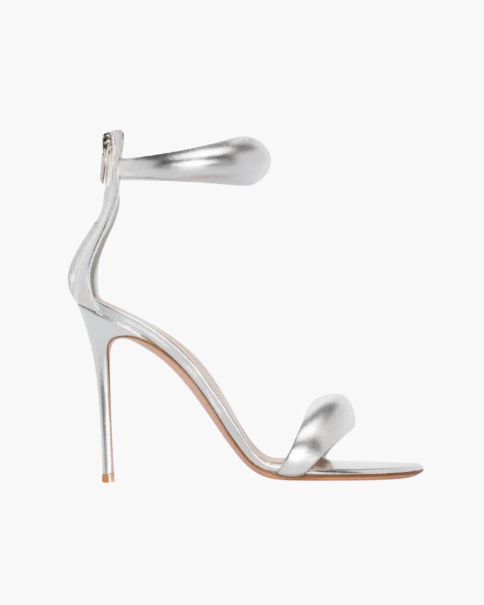 Clémence – Stiletto design – Puffy ankle strap heels-10174760321351-Ivory Ombre