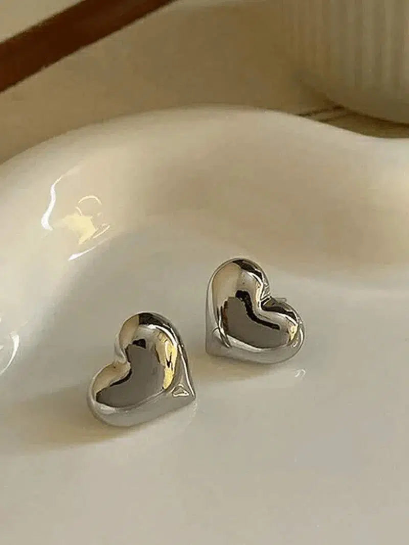 Cuore – Chunky design – Heart earrings-10173354541383-Ivory Ombre