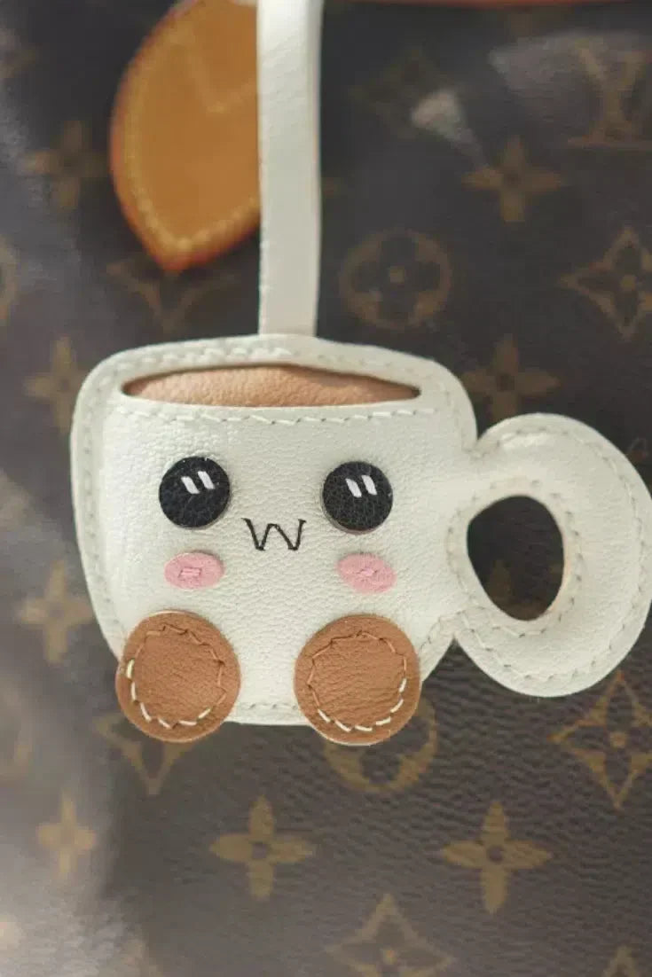 Cuppy the Coffee – Whimsical theme – Bag charm-10174677778759-Ivory Ombre