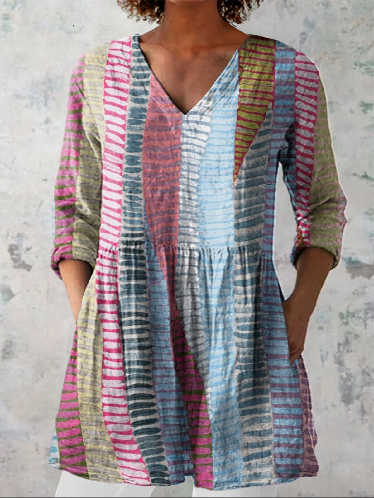 Danica - Long V-Neck Shirt