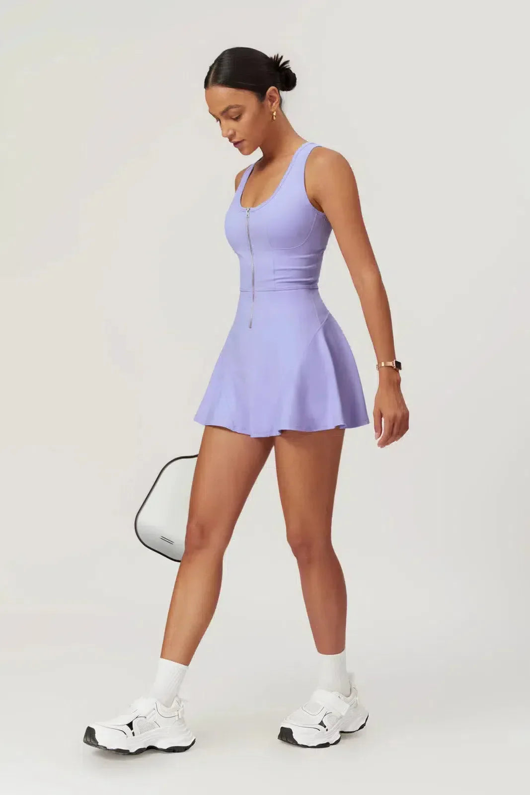 Delphine – Built-in shorts – Active mini dress-10174780047687-Ivory Ombre