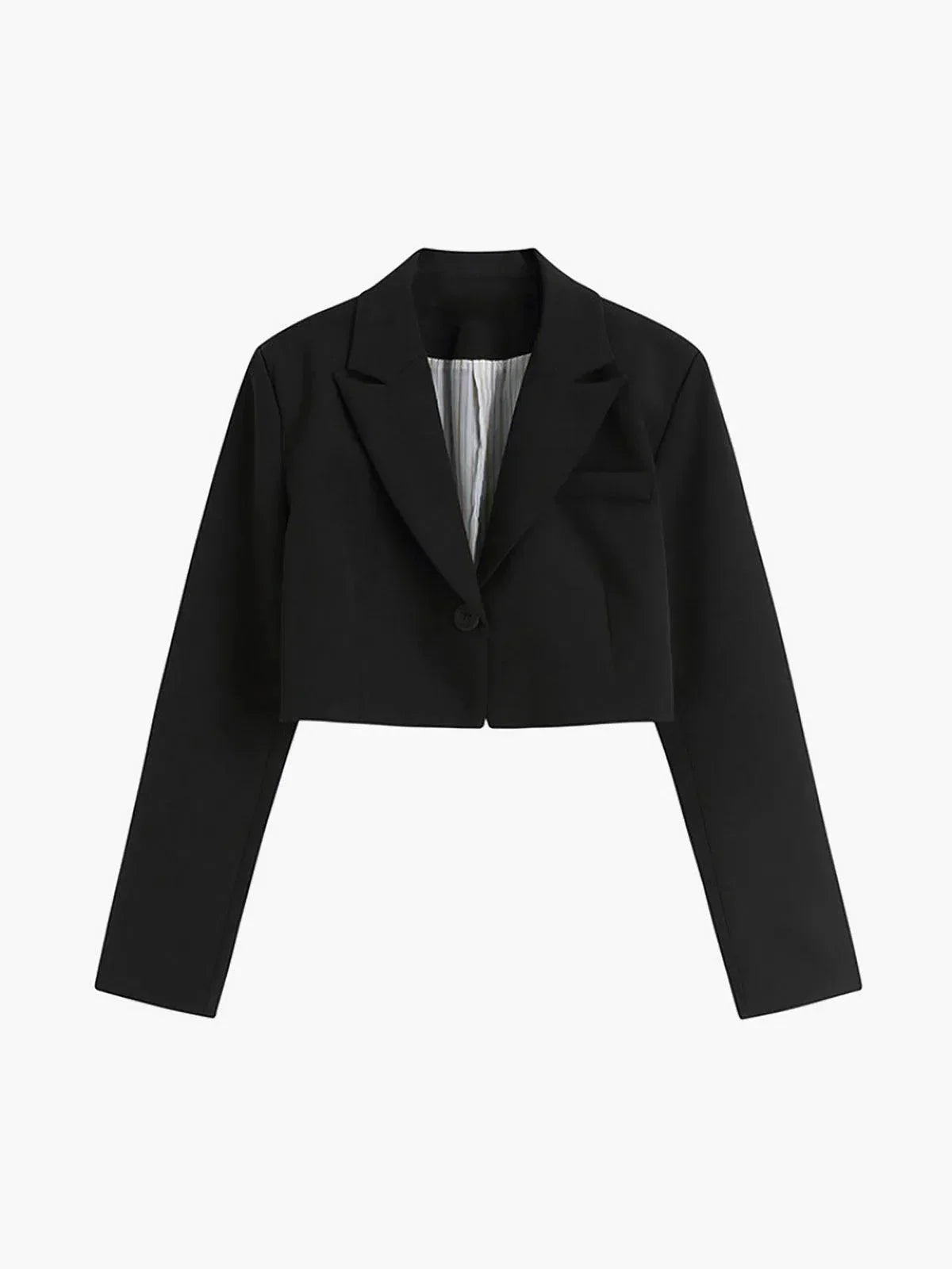 Domina – Chic cropped silhouette – Blazer-10174773788999-Ivory Ombre