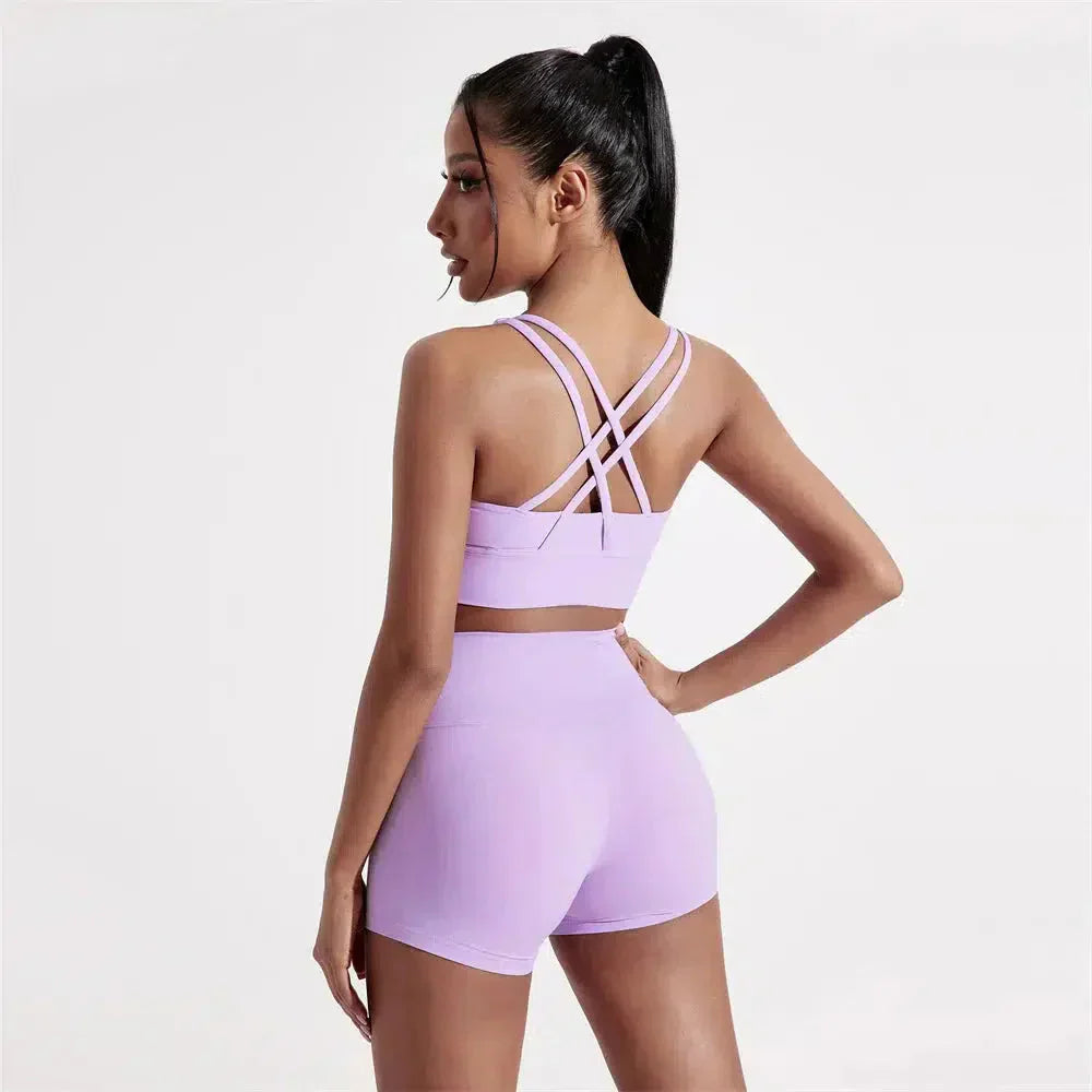 Elettra – Bold summer colors – Colorful activewear set-10174860853575-Ivory Ombre