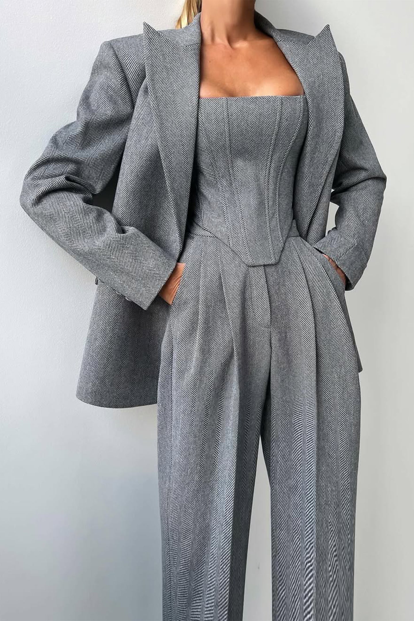 Georgia – Power refined – Blazer set-10174757142855-Ivory Ombre