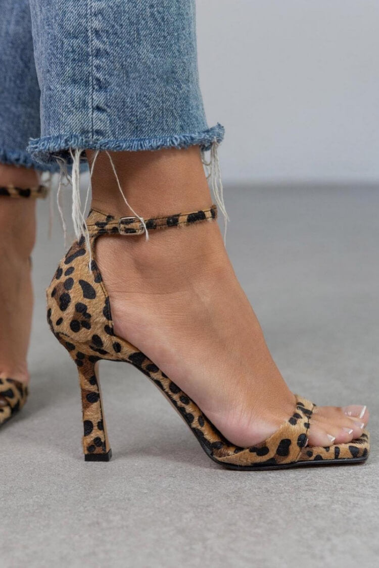 Giulia - Animal Print High Heel Sandals