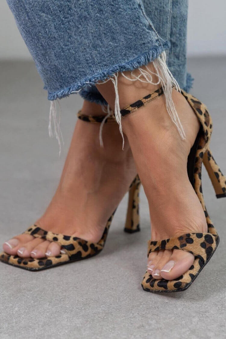 Giulia - Animal Print High Heel Sandals