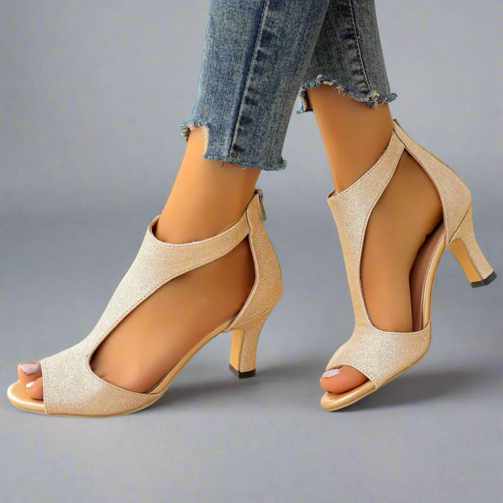Heidrun - Elegant and comfortable heeled sandals