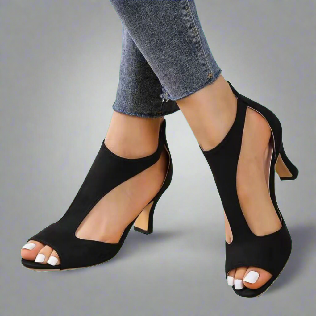 Heidrun - Elegant and comfortable heeled sandals