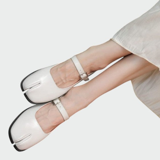 Imara - Split-Toe Buckle Mary Jane Shoes