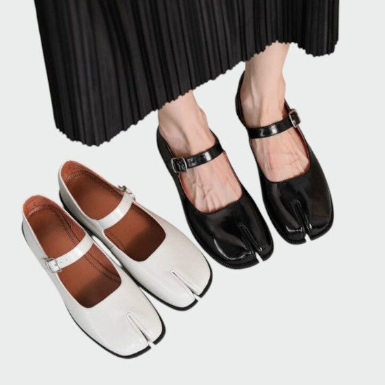 Imara - Split-Toe Buckle Mary Jane Shoes