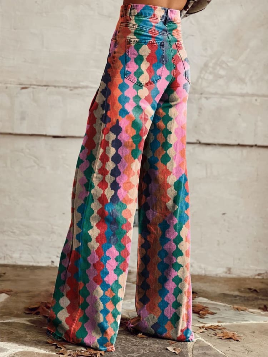 Isla - Retro Rainbow Palazzo pants