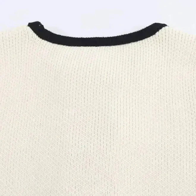 Josette – Bow accents – Chic cardigan-10174842798407-Ivory Ombre