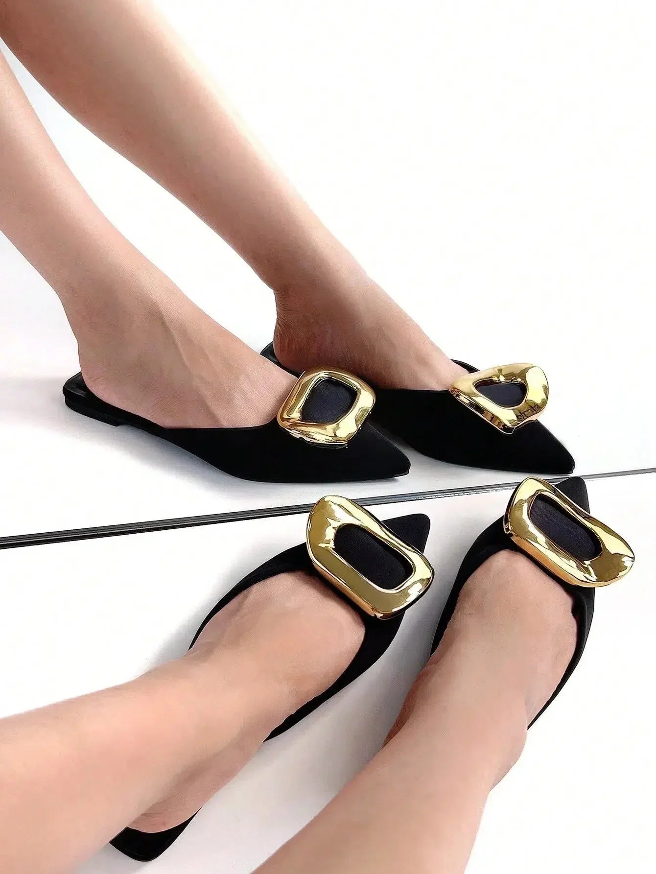 Julisse – Gold buckle – Slides-10174769135943-Ivory Ombre