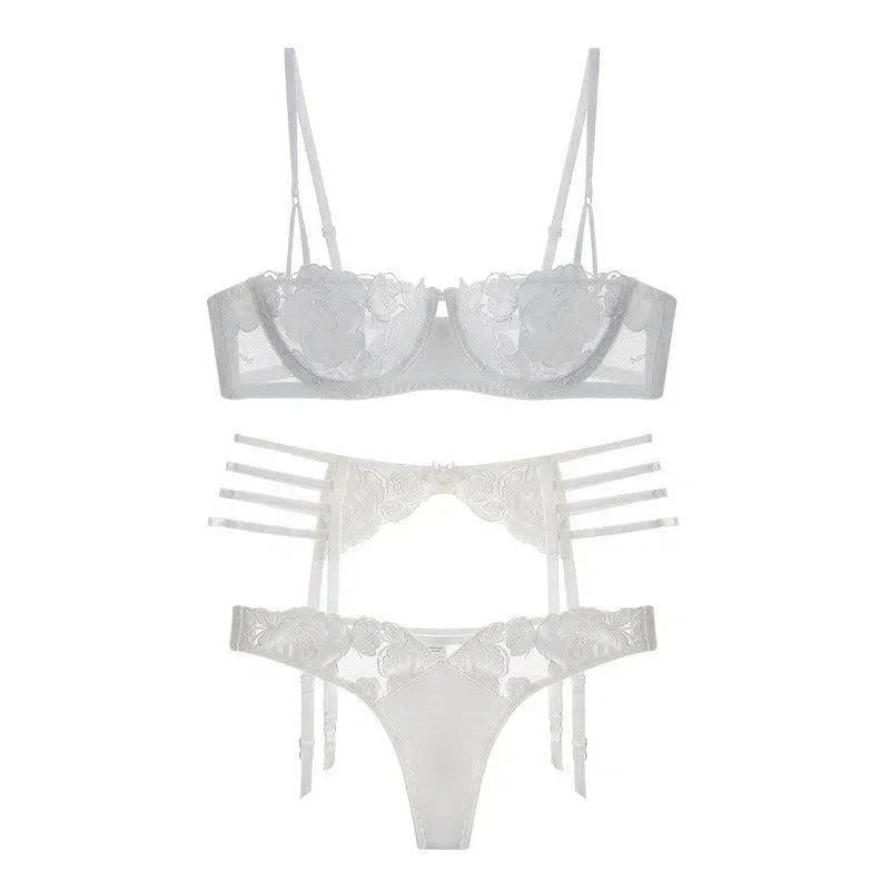 Liliosa – Rose embroidered – Lingerie set-10174861017415-Ivory Ombre