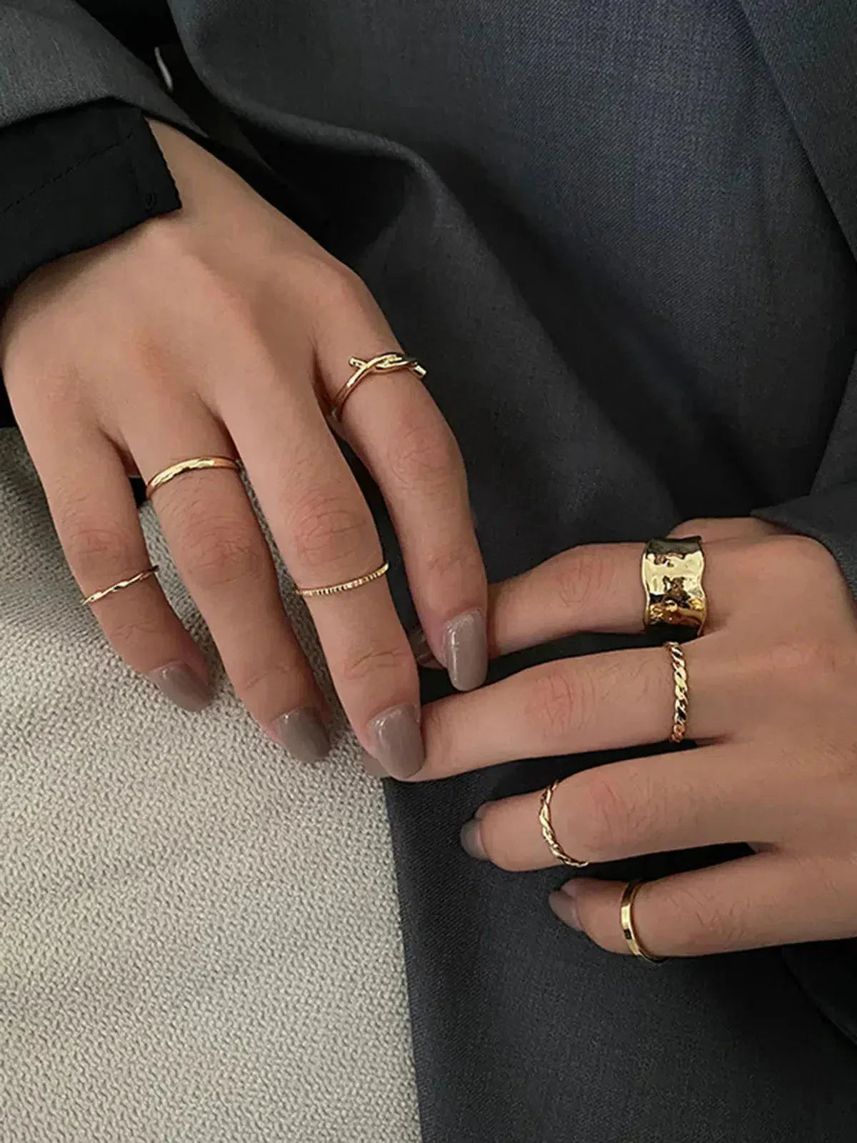 Lorena Elegante – Minimalist design – Ring set-10173354115399-Ivory Ombre