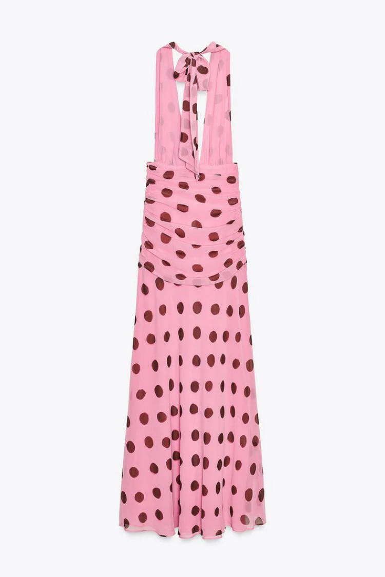 Marivella – Playful elegance – Halterneck maxi dress