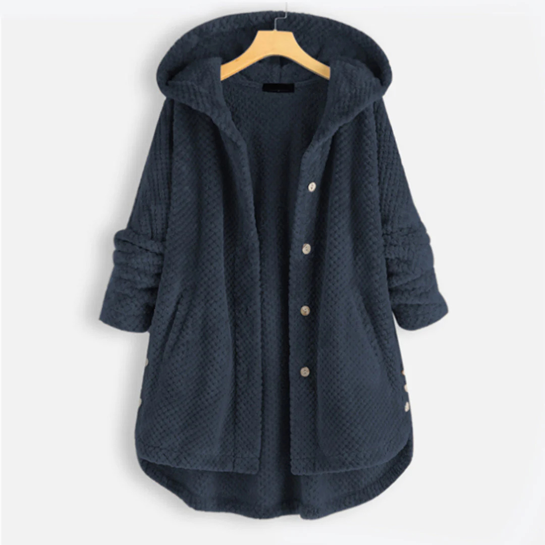 Mina -  Button Down Hooded Jacket
