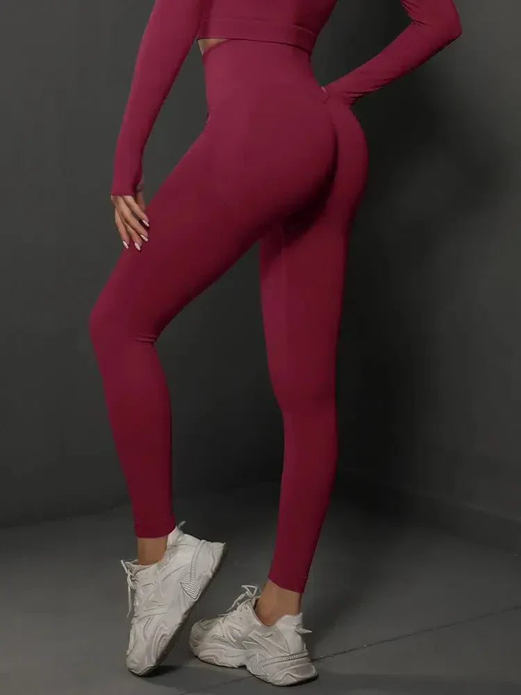 Nicoletta – Seamless design – Sleek gymwear leggings-10174786306375-Ivory Ombre