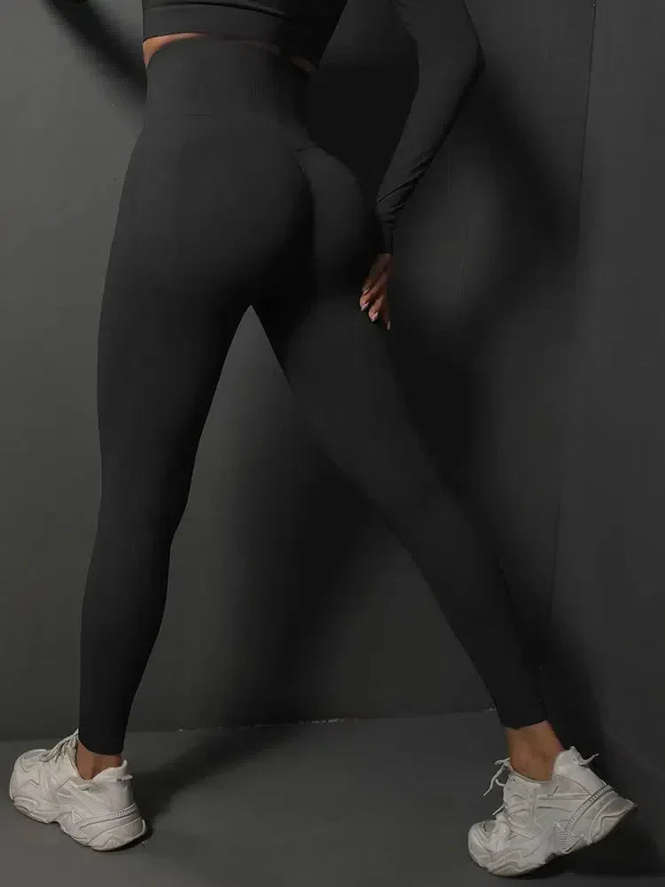Nicoletta – Seamless design – Sleek gymwear leggings-10174786306375-Ivory Ombre