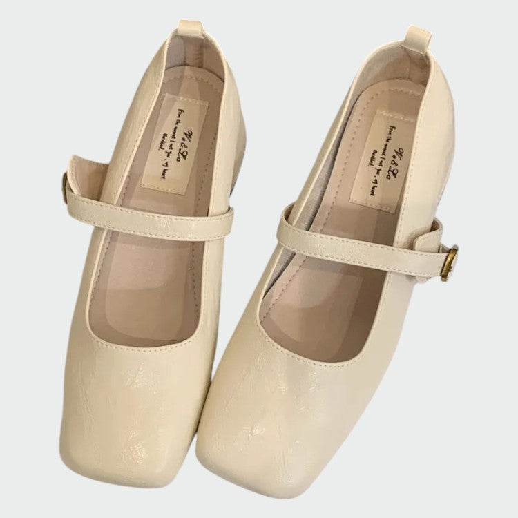 Odette – Square Tip High Heeled Mary Jane Shoes