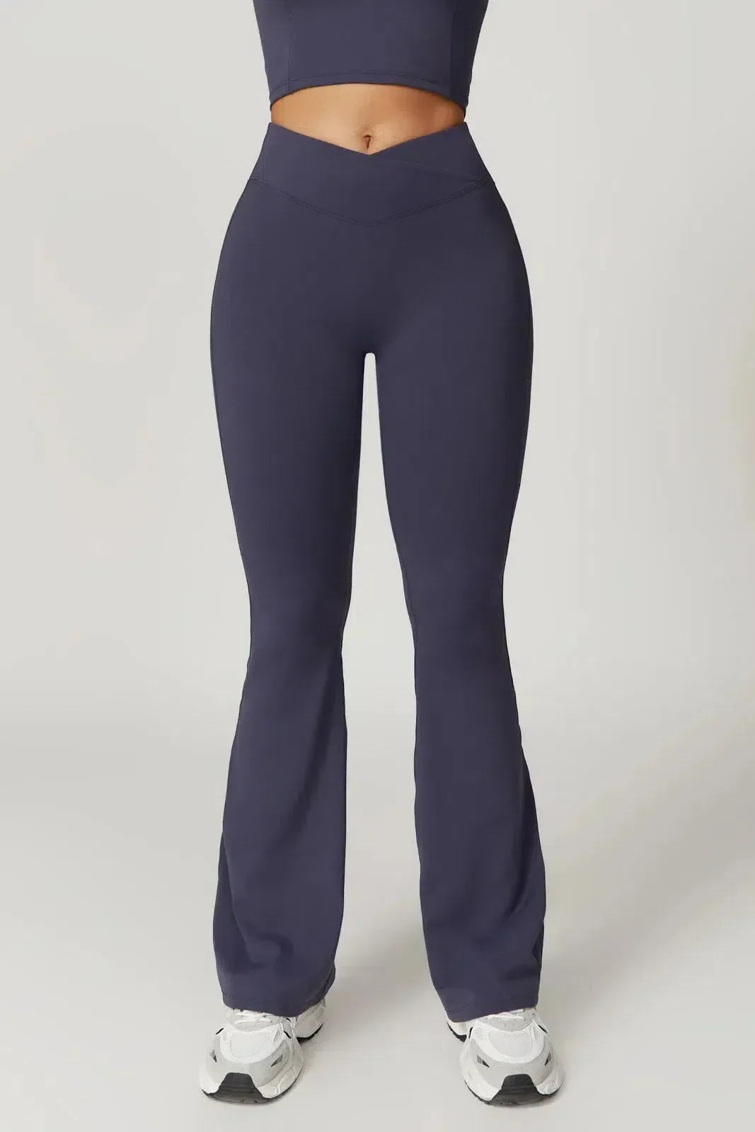 Palmira – U-neckline – Sports bra & flared leggings set-10174790009159-Ivory Ombre