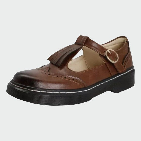 Paloma - Elegante T-Bar Leather Shoes
