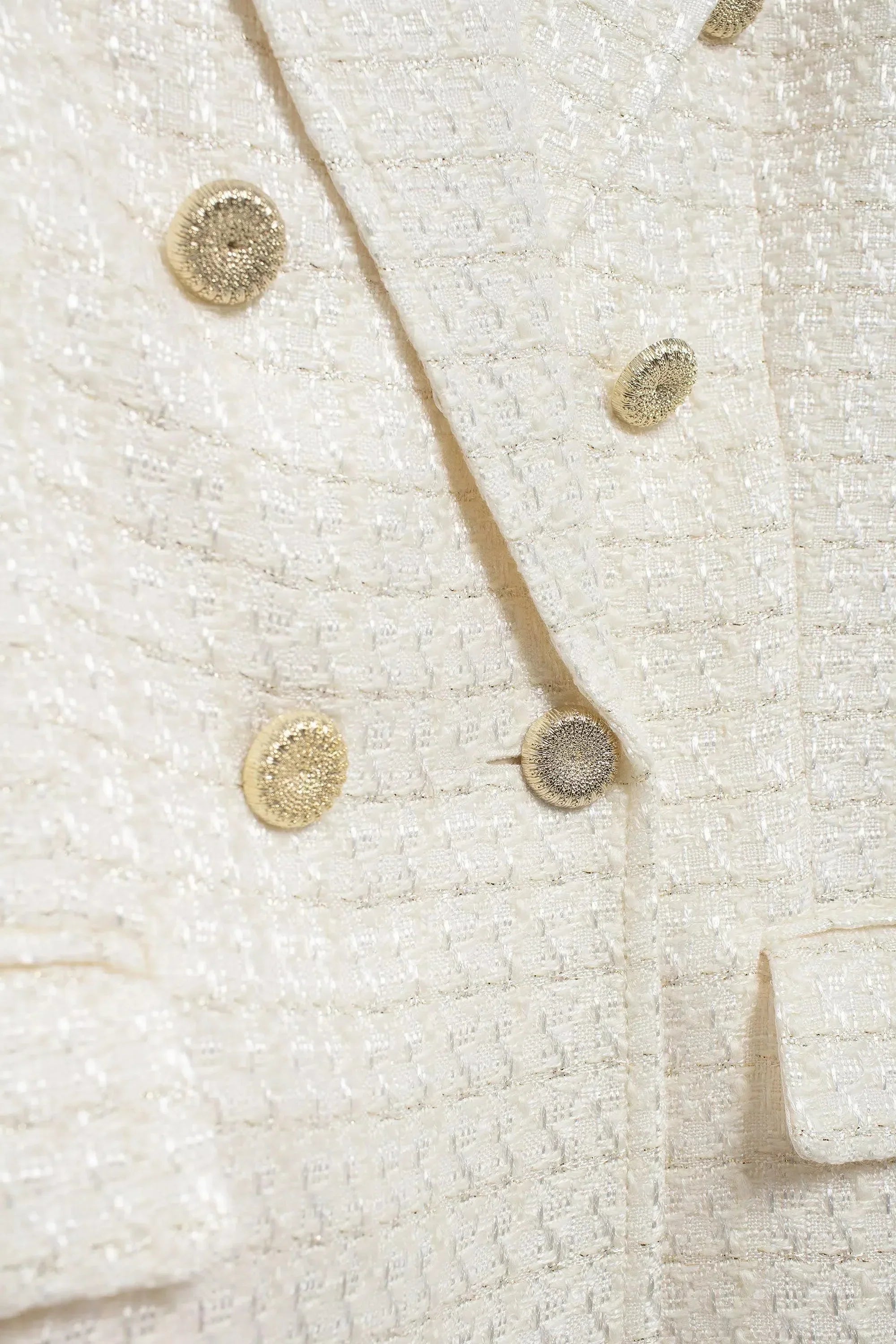 Renelle – French tweed – Blazer-10174773494087-Ivory Ombre