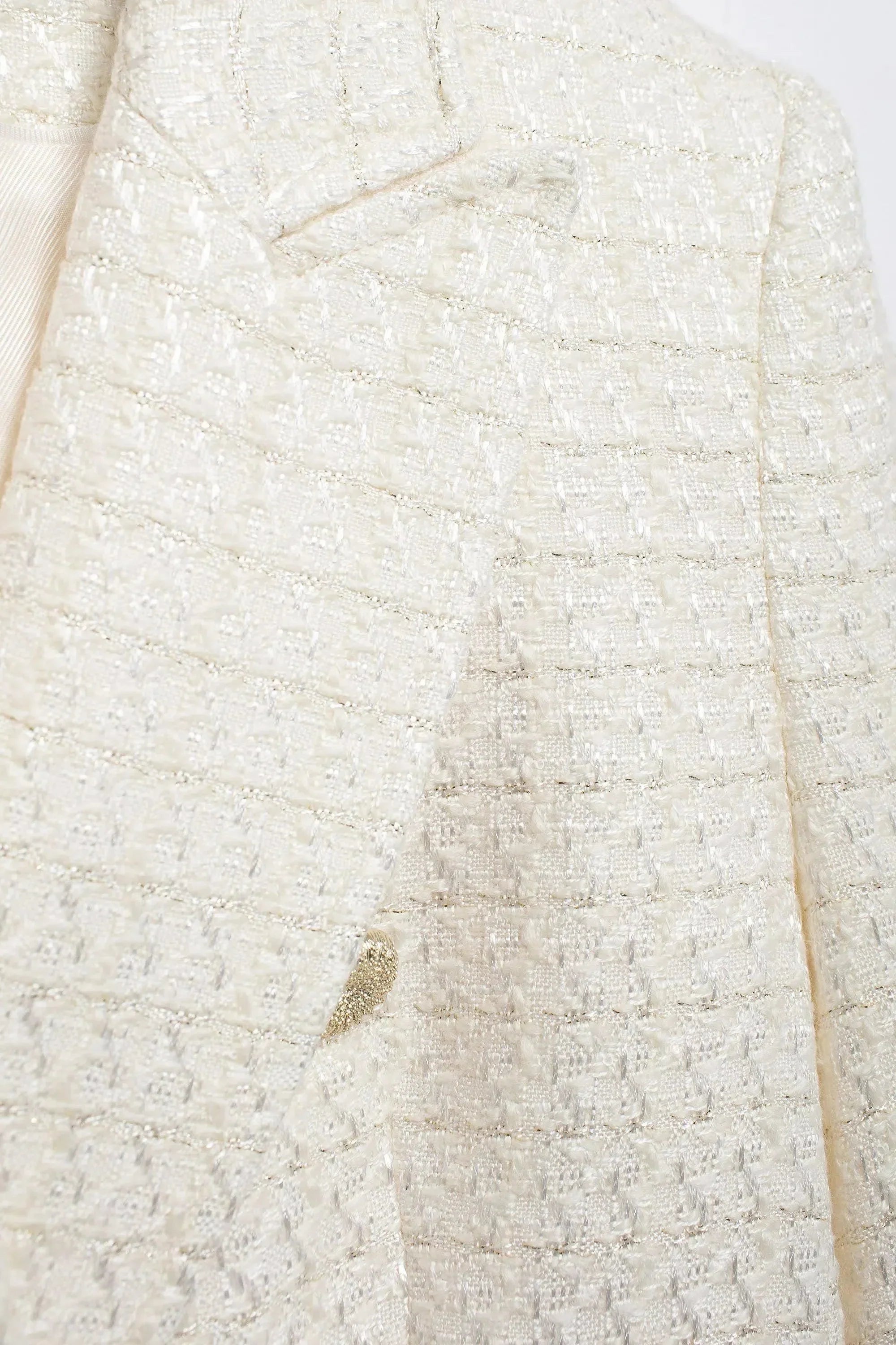 Renelle – French tweed – Blazer-10174773494087-Ivory Ombre