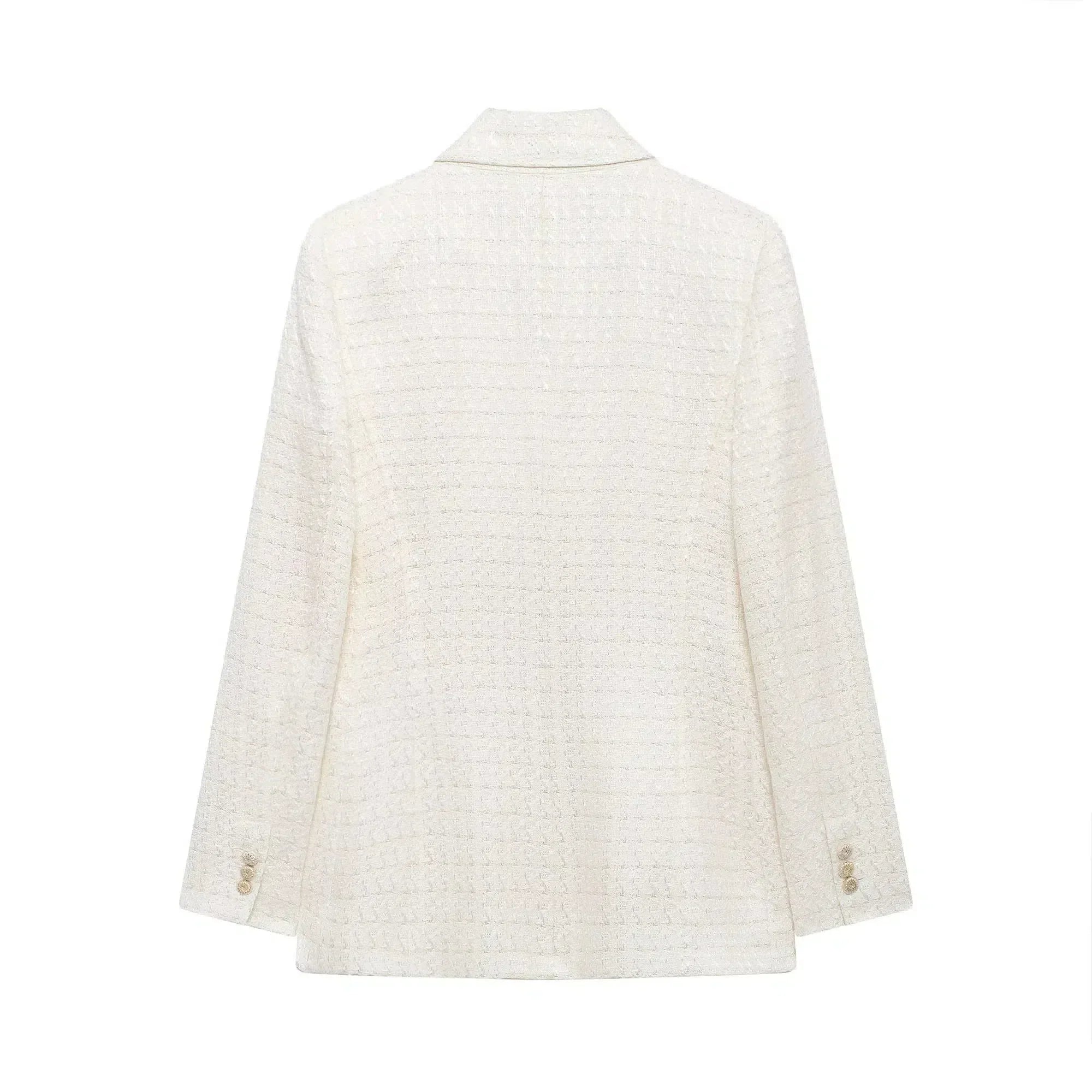 Renelle – French tweed – Blazer-10174773494087-Ivory Ombre