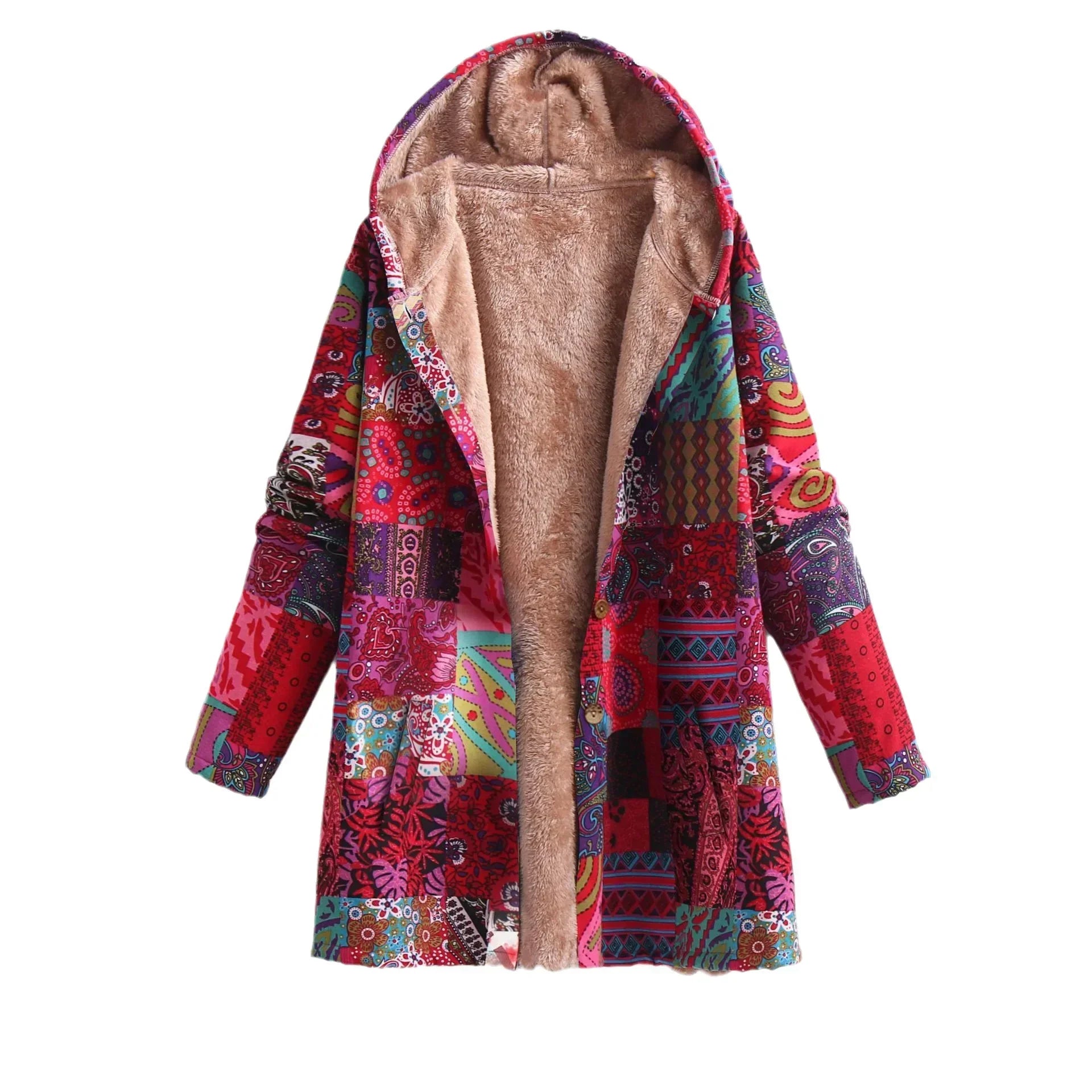 Rhea -  Fleece-Lined Hooded Jacket