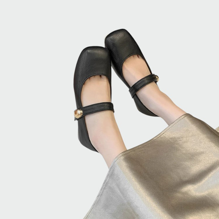 Romina - Minimalist Mary Jane Shoes