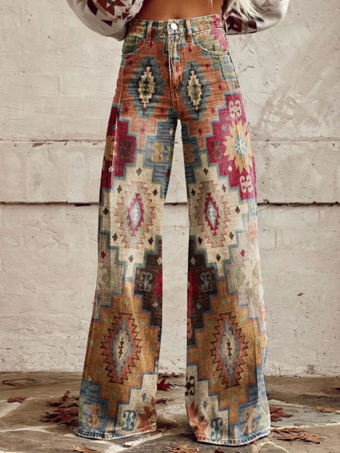 Rowena - Aztec Dream Wide-Leg pants