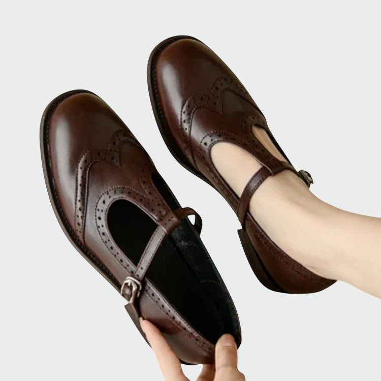 Selene – Elegant Leather Mary Jane Shoes