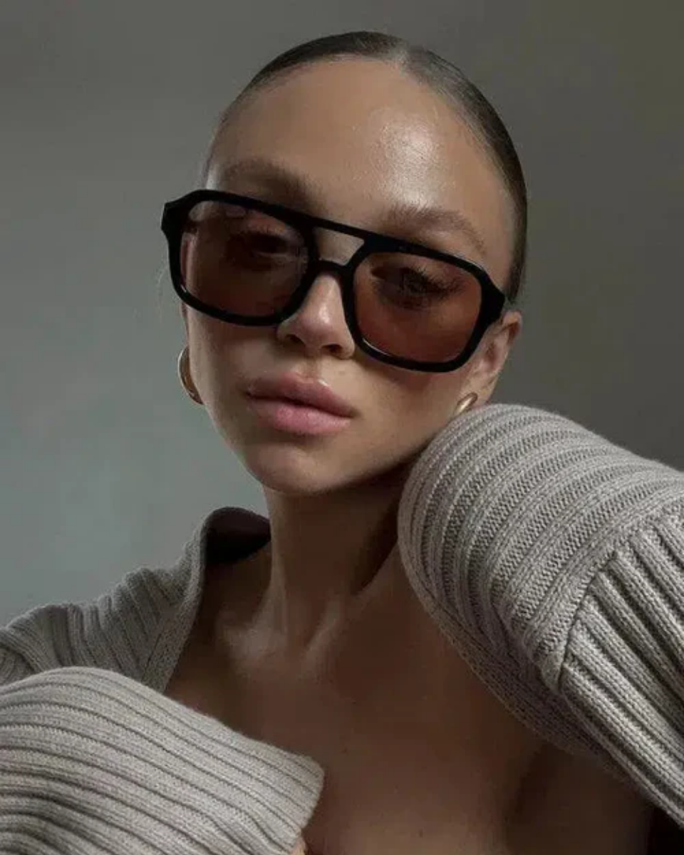 Sole – Retro aviator design – Sunglasses-10173345628487-Ivory Ombre