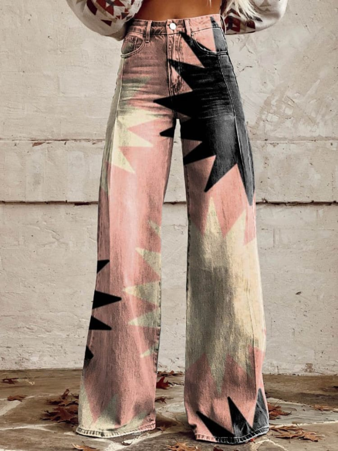 Stella - Boho Starburst Wide-Leg Pants